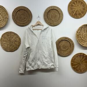 Under Armor Notre Dame Irish White Zip Up Hoodie Sweatshirt Womens Medium